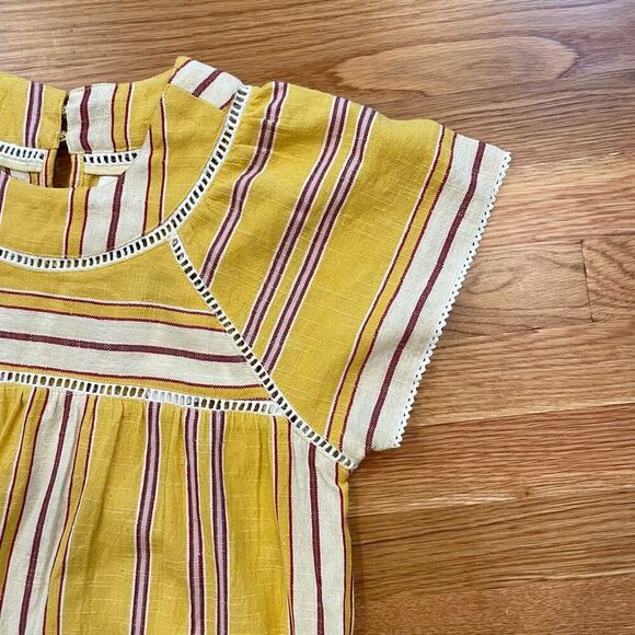 Anthropologie dRA Los Angeles Striped Linen Short Dress Medium - Picture 8 of 12